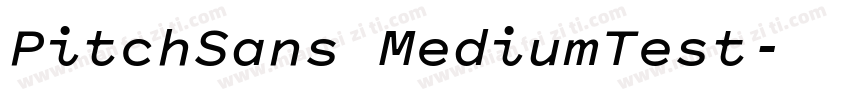 PitchSans MediumTest字体转换